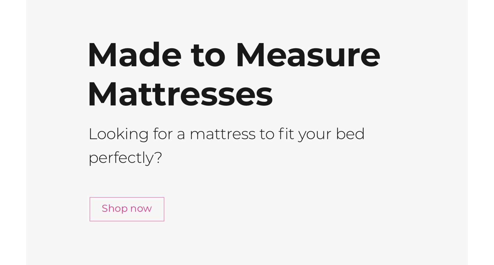 Made to Measure Mattresses