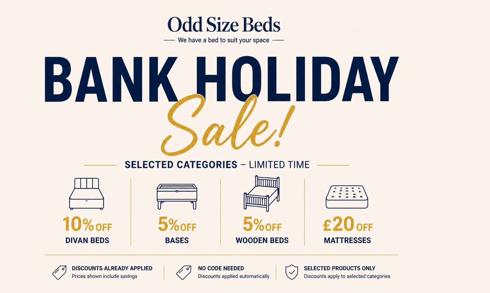 May Bank Holidays Sale