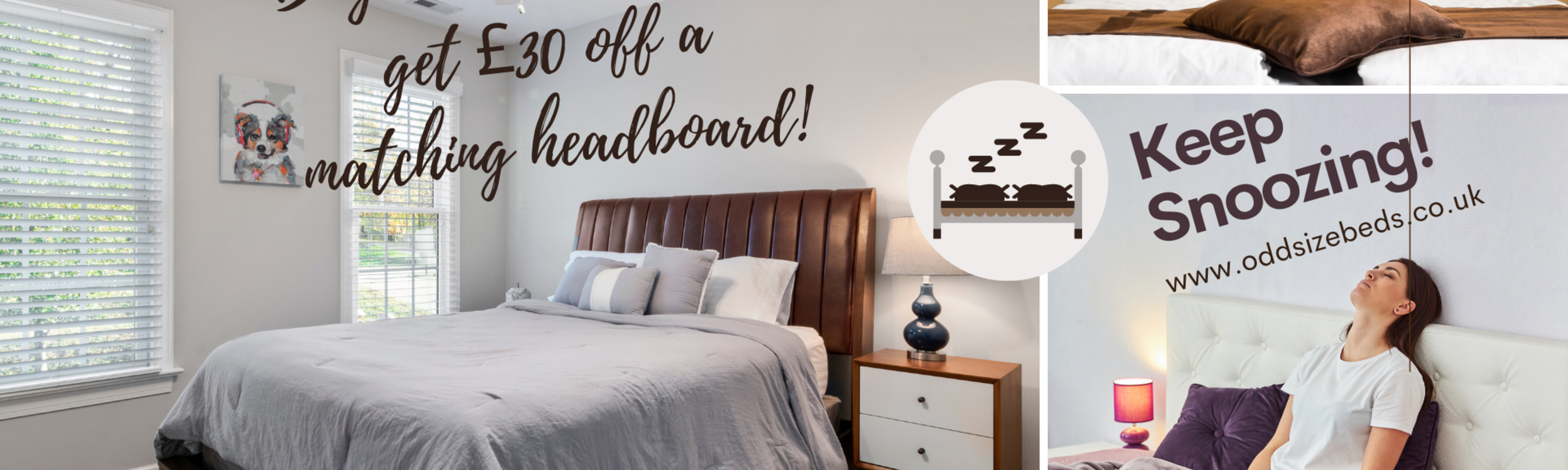 Buy a divan bed set & get £30 off a matching headboard!